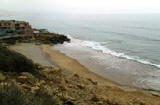 dou lkhmisse : petite plage devant les appartements de taghazout